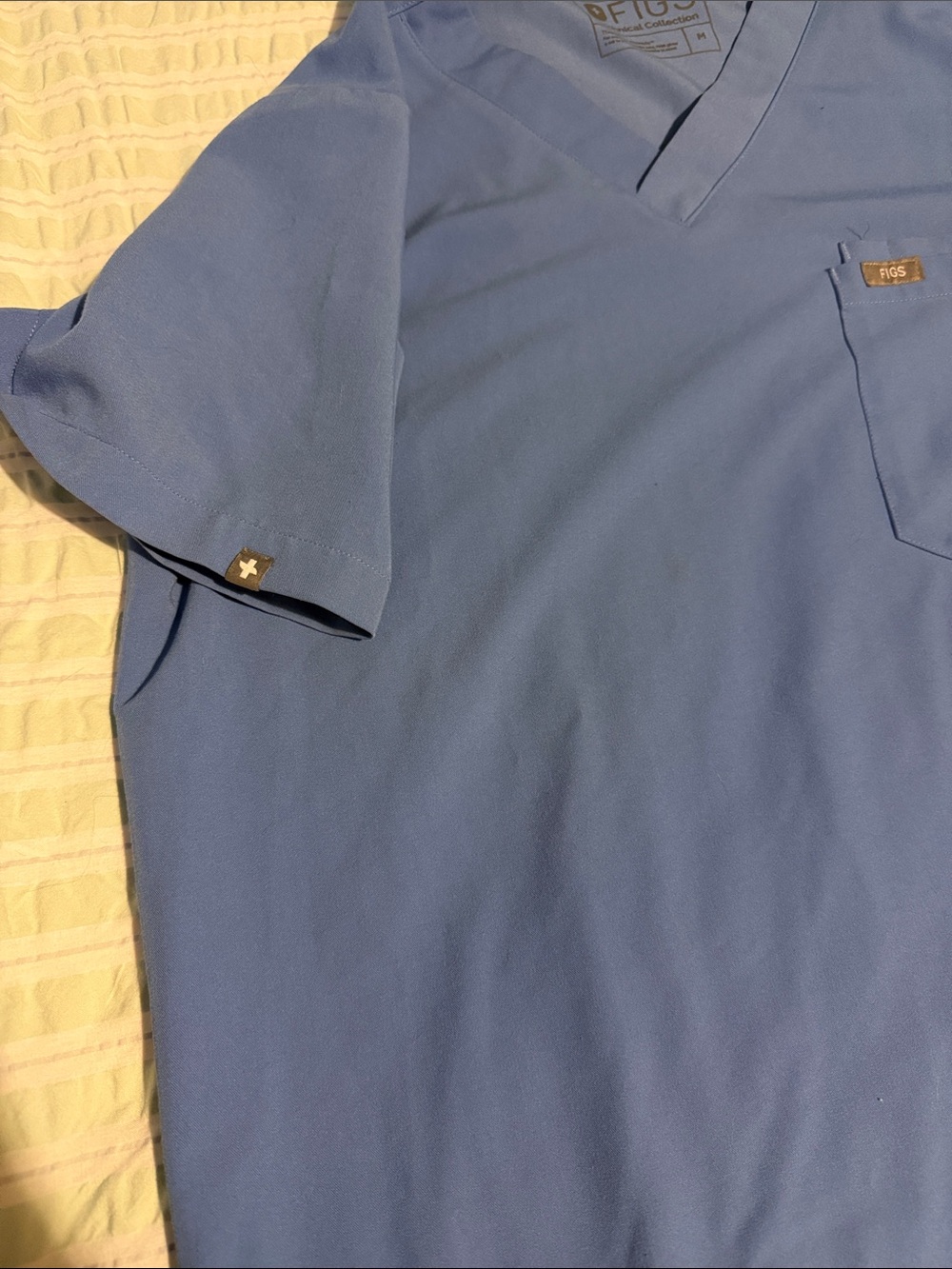 Figs set of 3 Cecil blue men’s Leon scrub tops - Picture 4 of 5